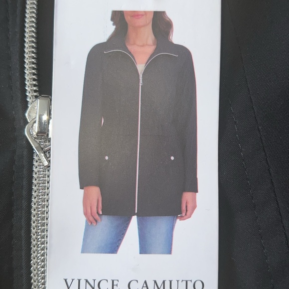 Vince Camuto Women's Lightweight Water Resistant Rain Jacket Black Small - Picture 9 of 10